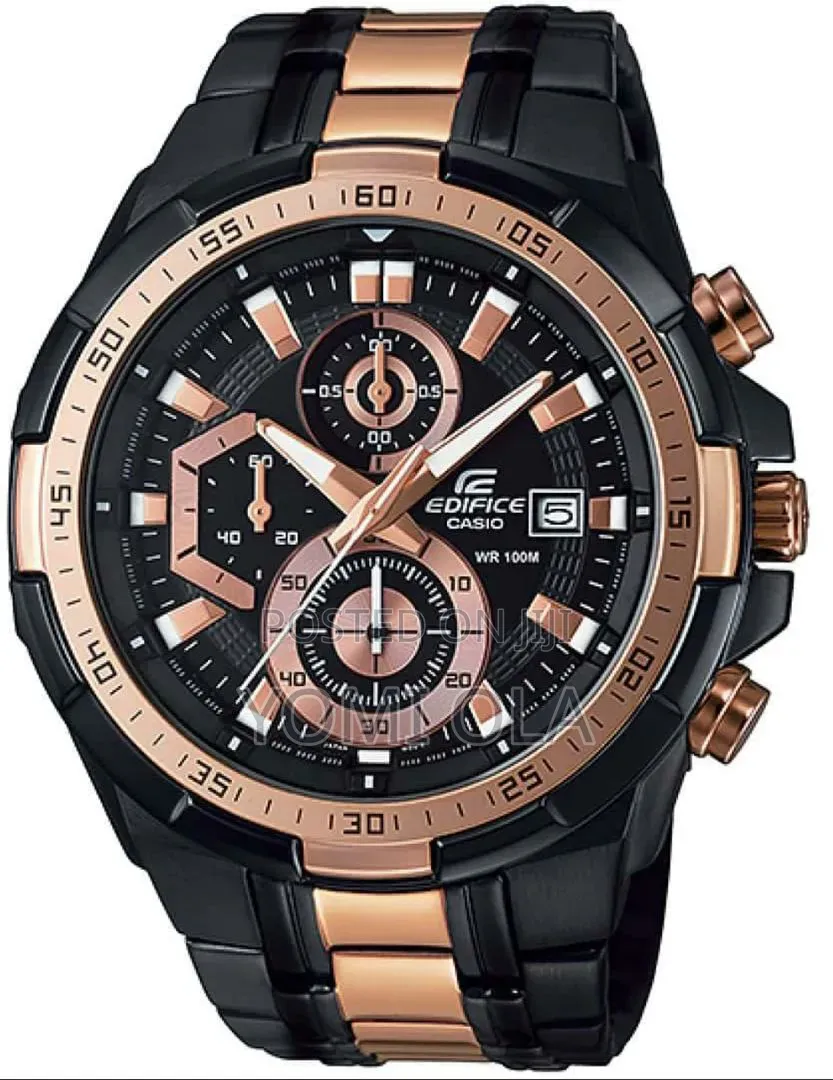 Casio Edifice Chronograph Black and Gold Mixed