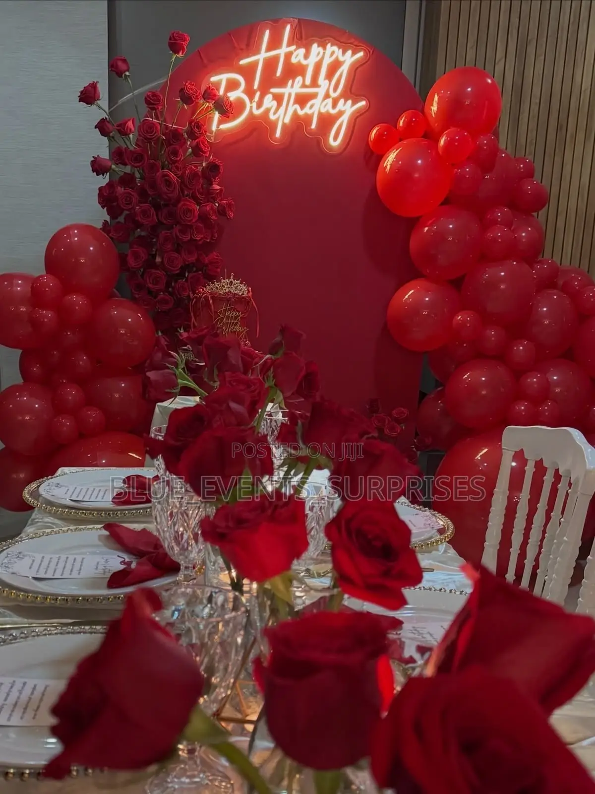 Birthday Balloon Decoration Table Setting