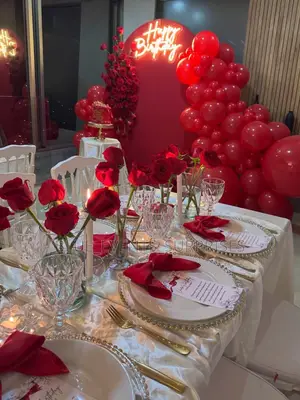 Birthday Balloon Decoration Table Setting