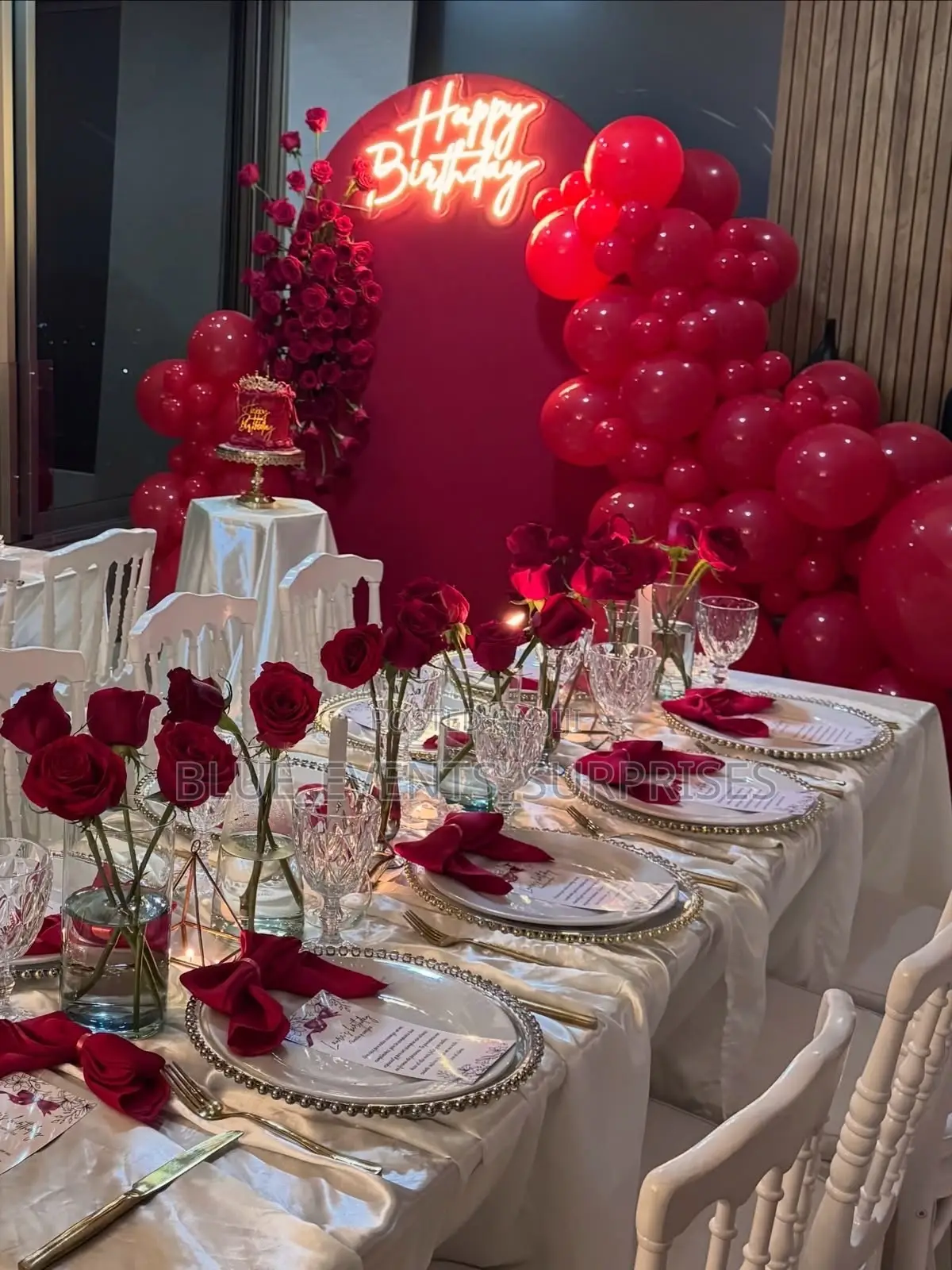 Birthday Balloon Decoration Table Setting