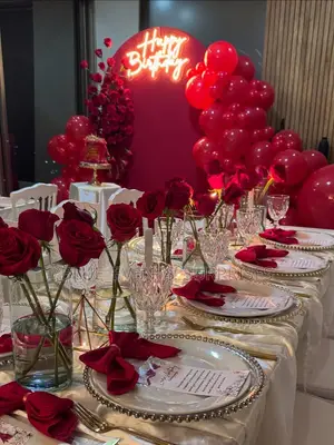 Birthday Balloon Decoration Table Setting