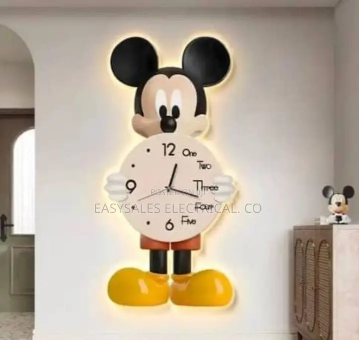 Aesthetic Bear Wall Clocks LED Lamp