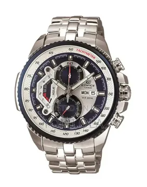 Casio Edifice Silver and Blue Dial Swiss Wristwatch