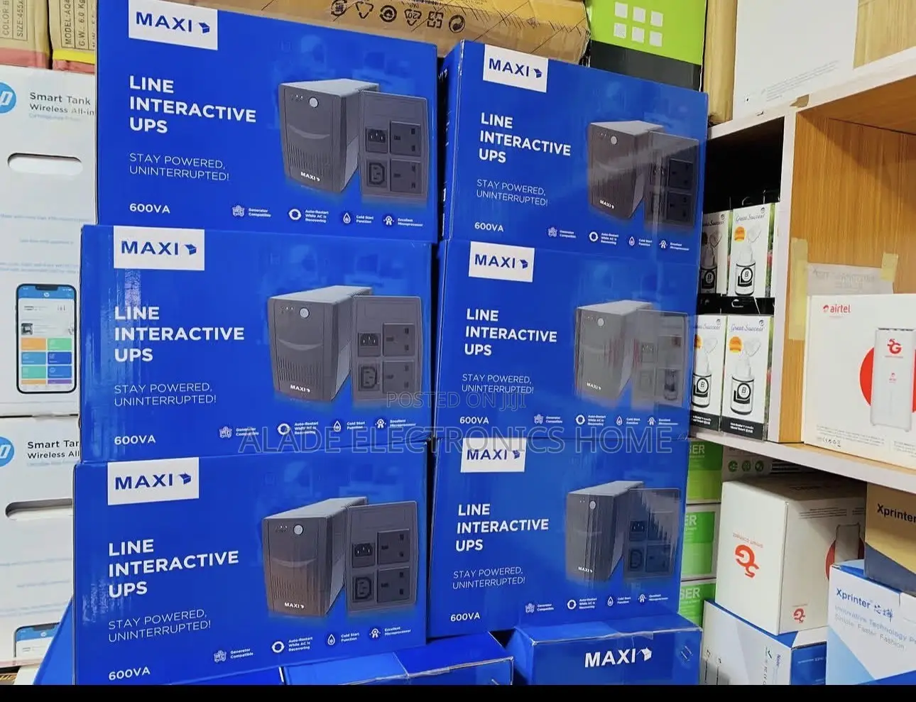 Maxi UPS 800VA” LED Version. 5yrs Waranty