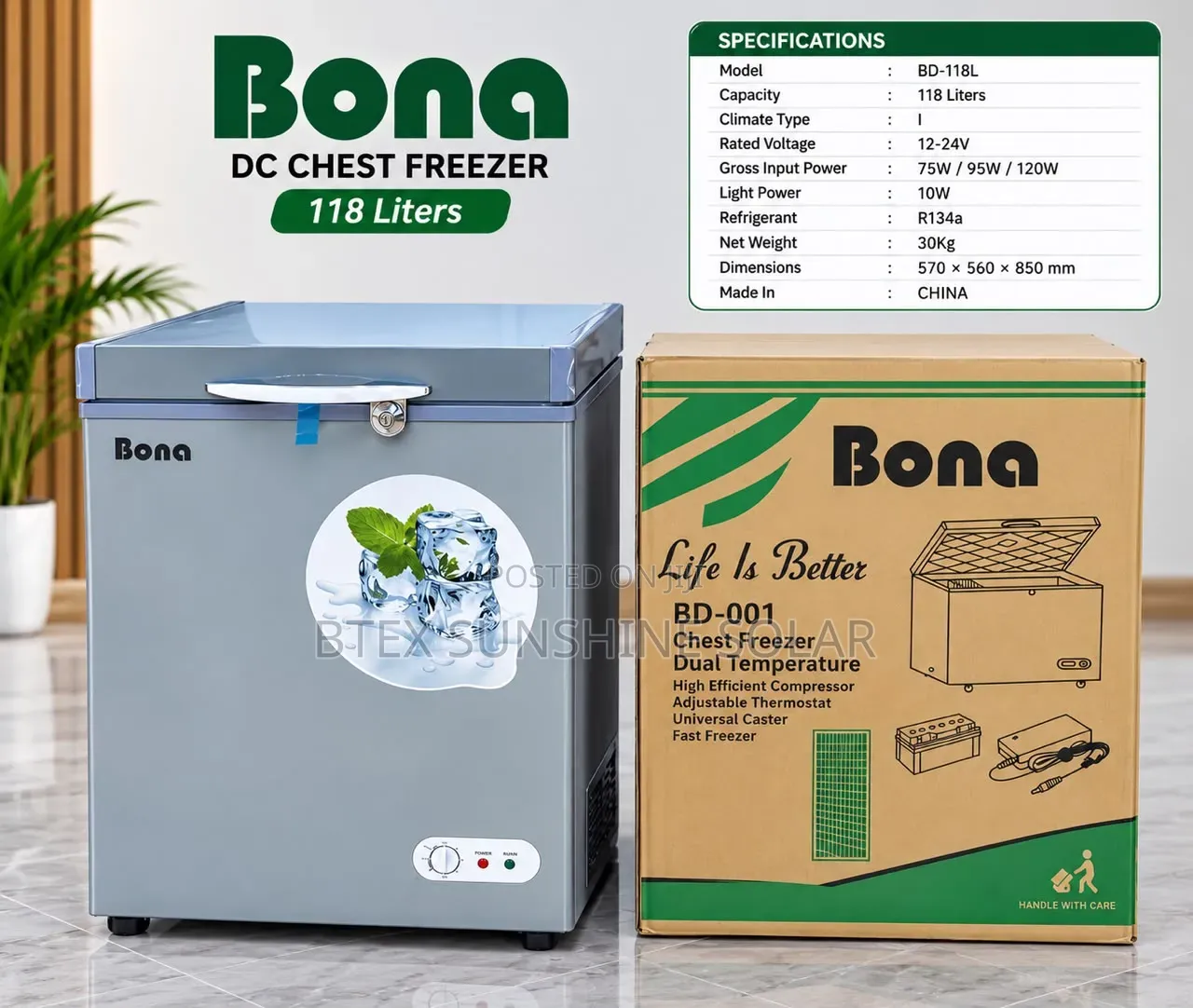Bona Freezer 118liters
