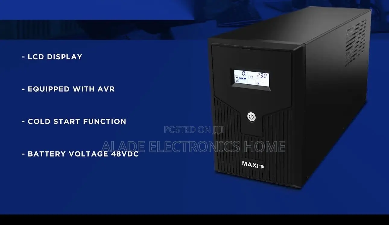 Maxi UPS 2000VA” LED Version. High Quality, 5yrs Warranty
