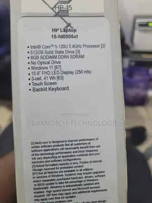 New Laptop HP 15 8GB Intel Core 5 SSD 512GB