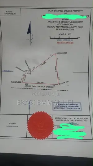 851sqm of Land for Sale in Uyo