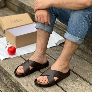 🔥 Premium Leather Palm Slippers for Men