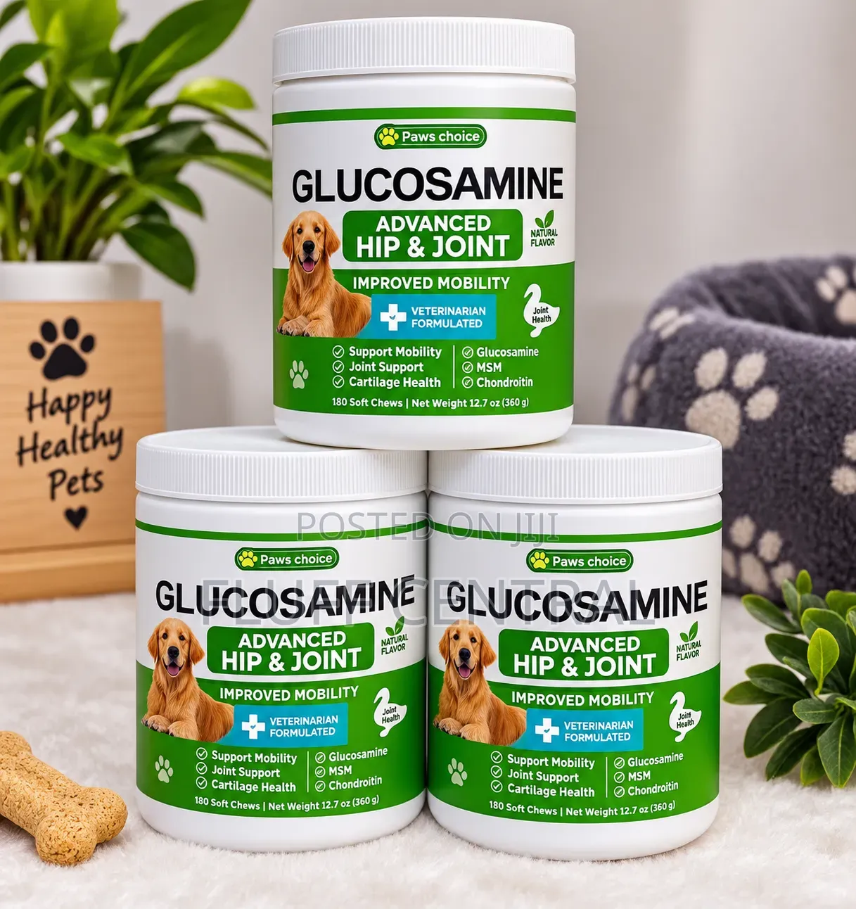 Paws Choice Glucosamine Advanced Hip Joint 180 Soft Chews