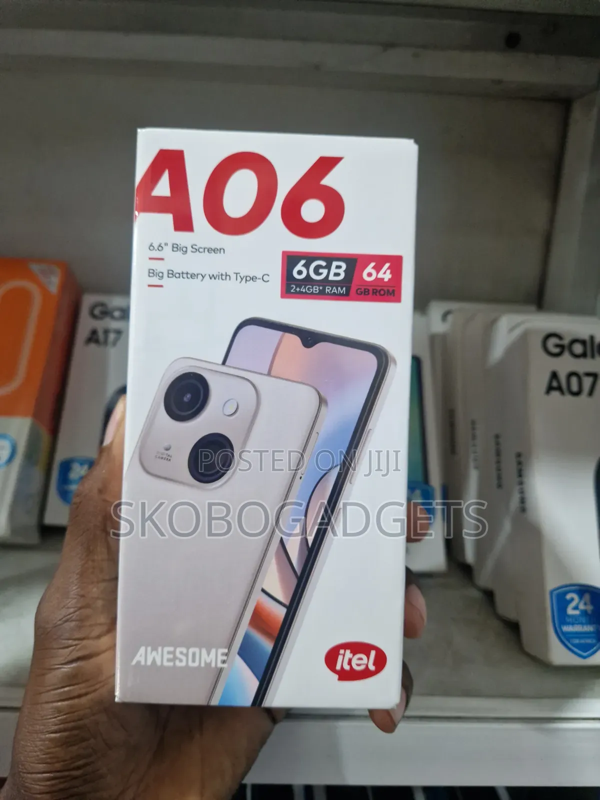 New Itel A06 64 GB Black