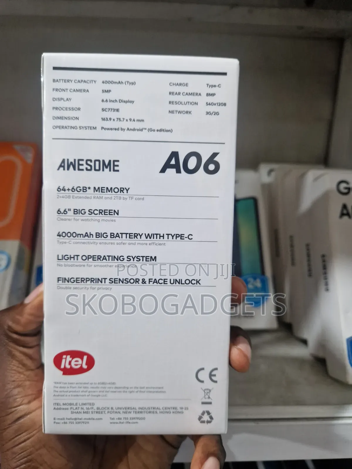 New Itel A06 64 GB Black