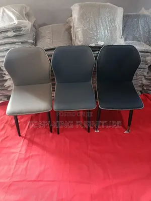Imported Restaurant/Dining Chair Set Padded Leather Black Metal Legs