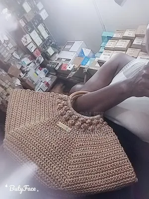 Hand Knitted Summer/Beach Bag