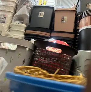 Plastic Swing-Top Waste Bins