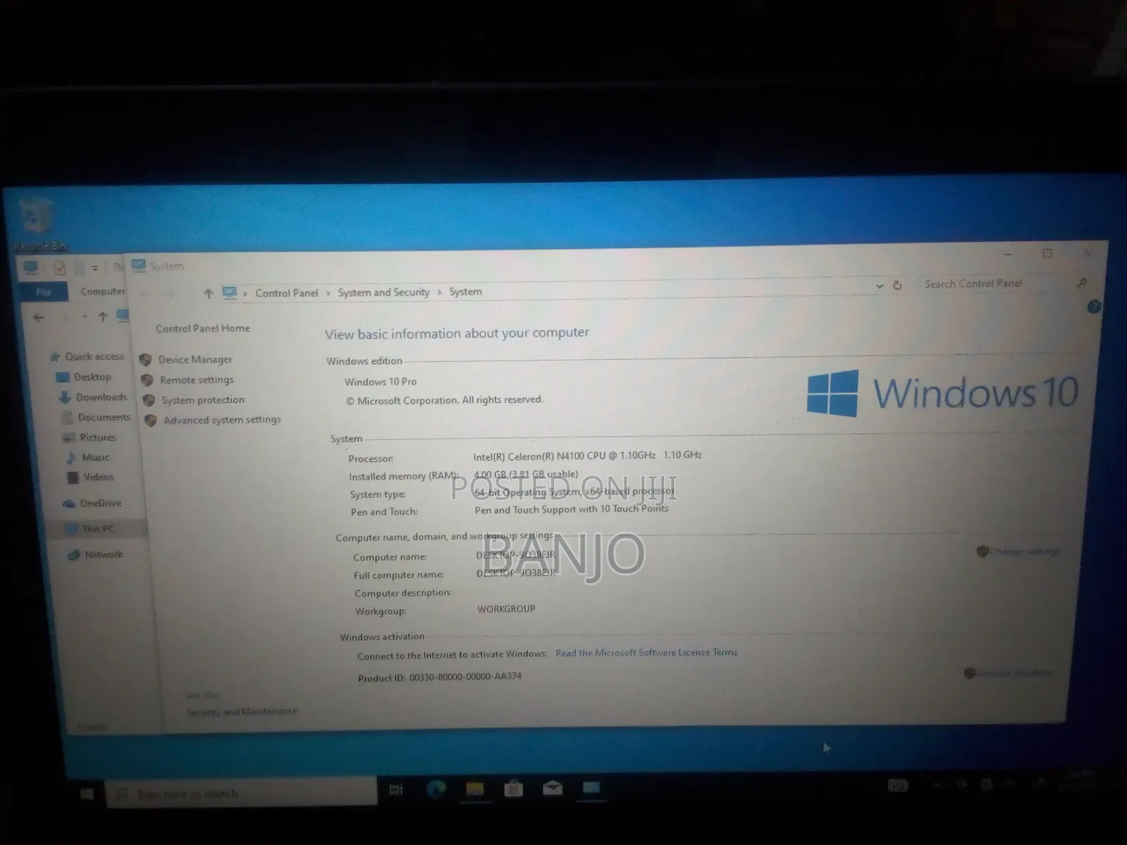 Laptop Lenovo 300e 4GB Intel Celeron SSD 128GB