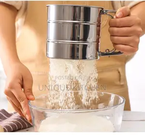 Handheld Flour Sifter Cup - Baking Powder Sugar Mesh Strainer