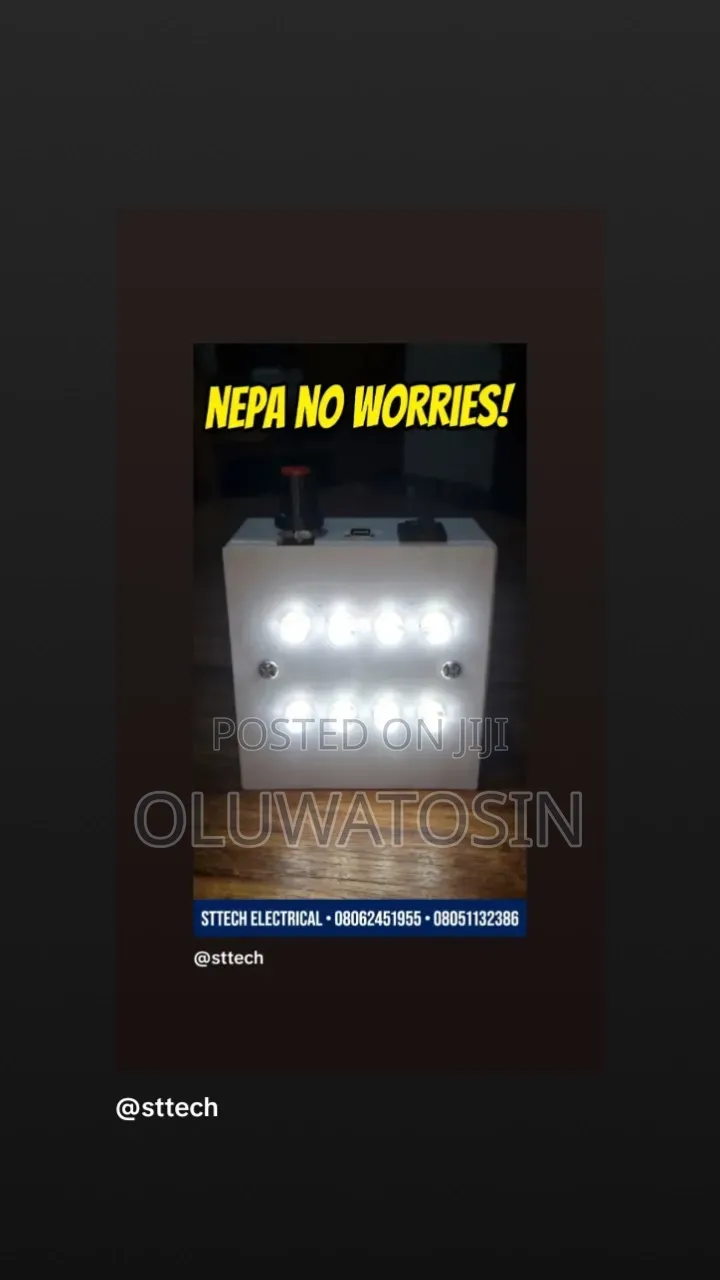 SUPER BRIGHT Rechargeable Lamp 8 LED Dimmable Type-C STTECH