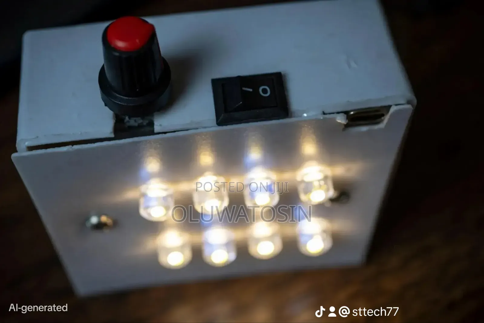 SUPER BRIGHT Rechargeable Lamp 8 LED Dimmable Type-C STTECH