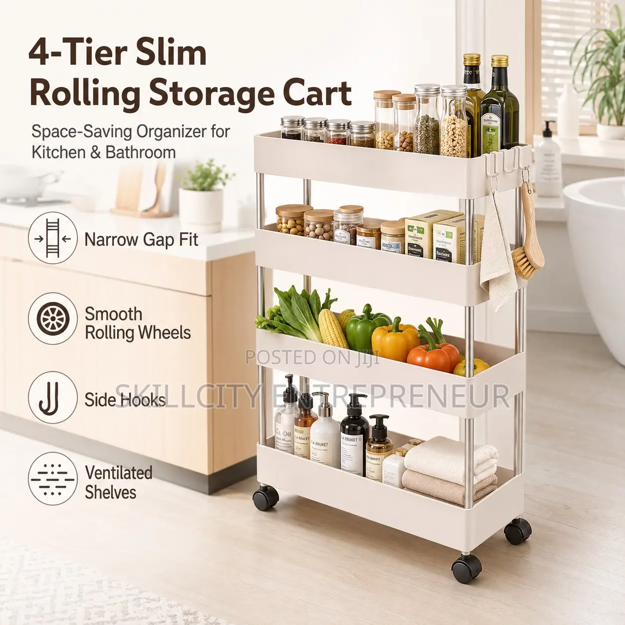 4 Layers Multifunctional Trolley/Rack
