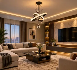 Nordic LED Circle Rings Pendant Lights Modern Chandelier
