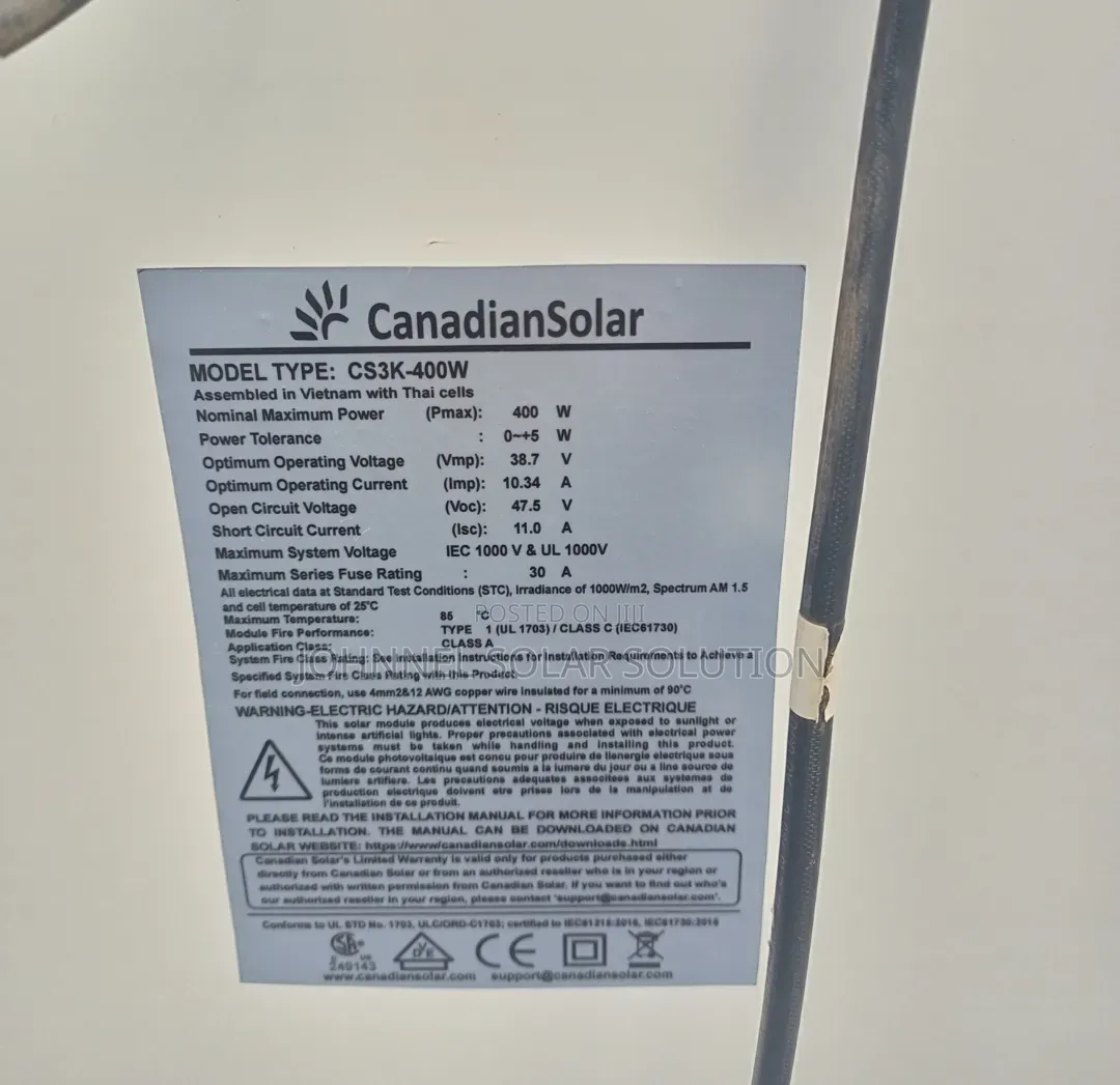 400w 60cell Canadian Solar Panel Much Available