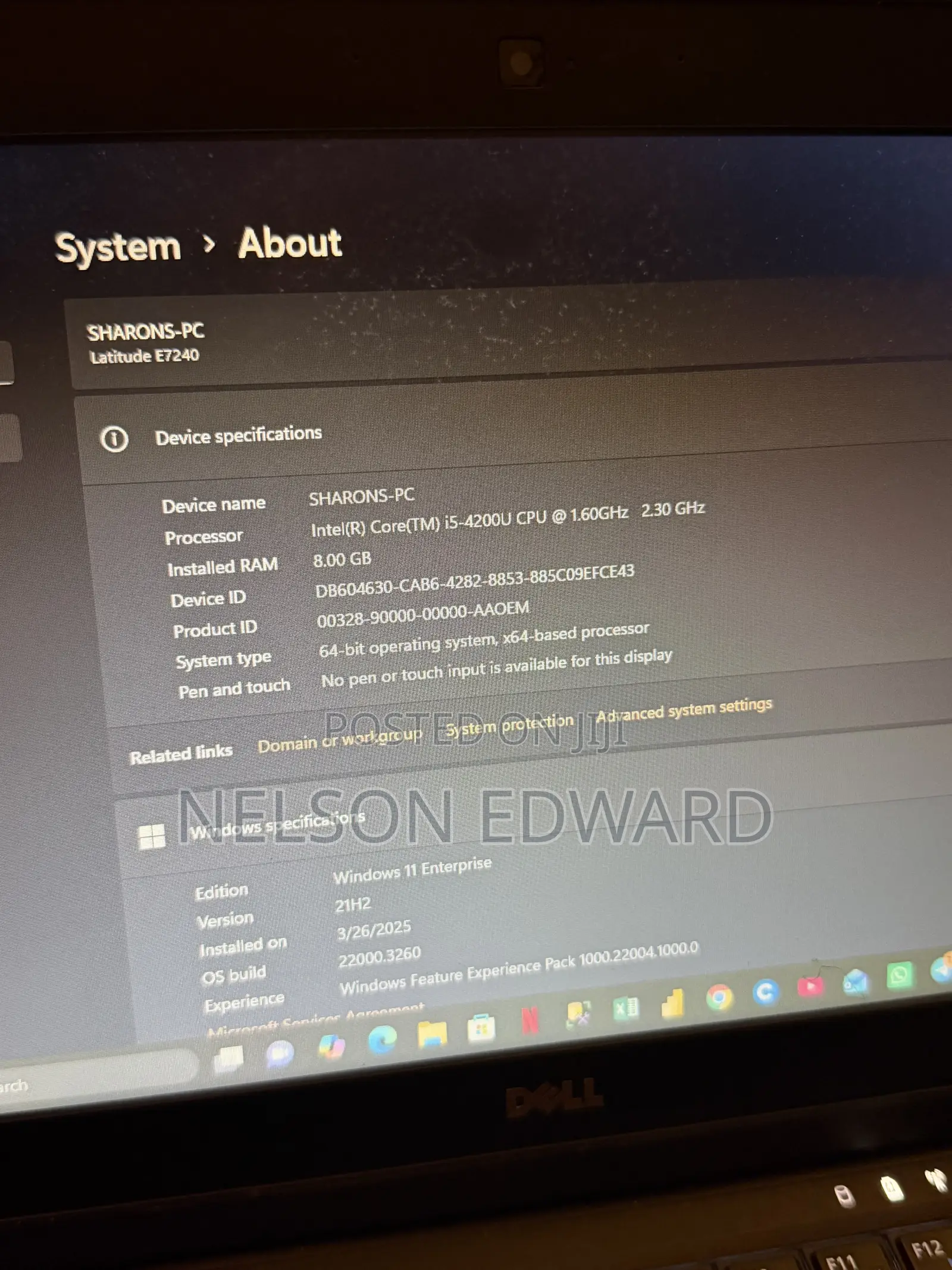 Laptop Dell Latitude E7240 8GB Intel Core i5 SSD 256GB