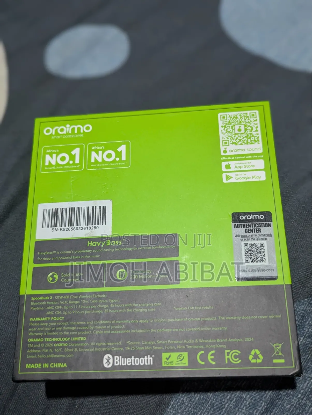 Oraimo Space Bub 2