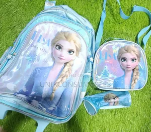 Elsa Trolley Backpack School Bag 3 in 1 Set