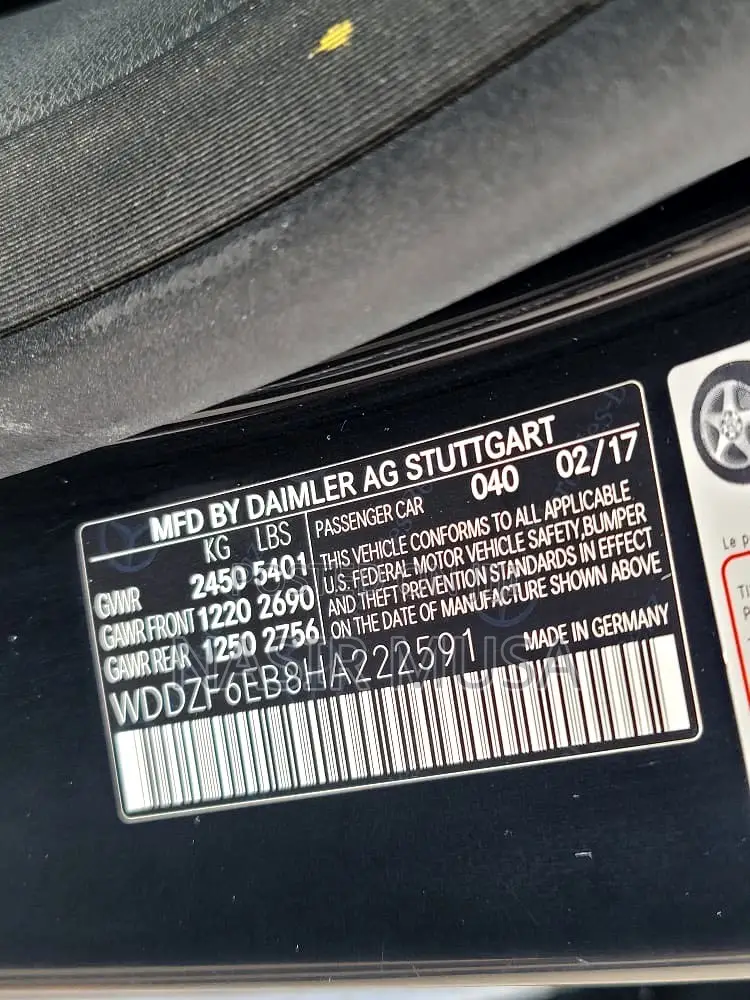 Mercedes-Benz E63 2017 Black