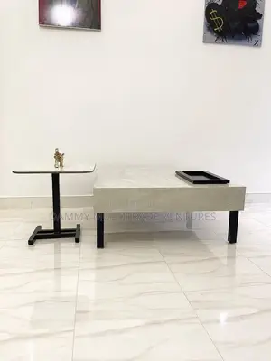 2-in-1 Executive Marble-Top Center Table