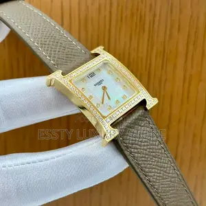Automatic Hermes Female Stone Head Leather Watch