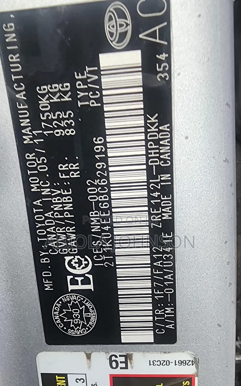 Toyota Matrix 2011 Silver