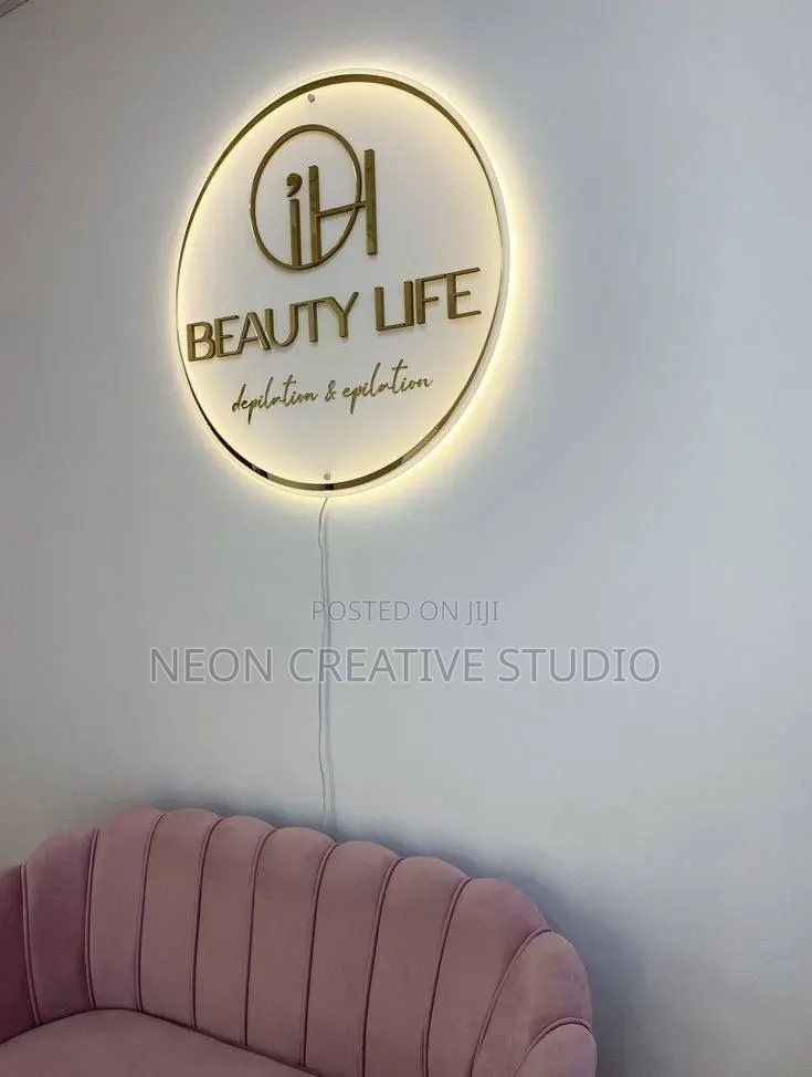 Indoor Wall Sign With Back Light