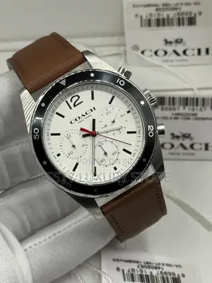 Automatic Quality Luxury Coach Men Genuine Leather Wristwatch