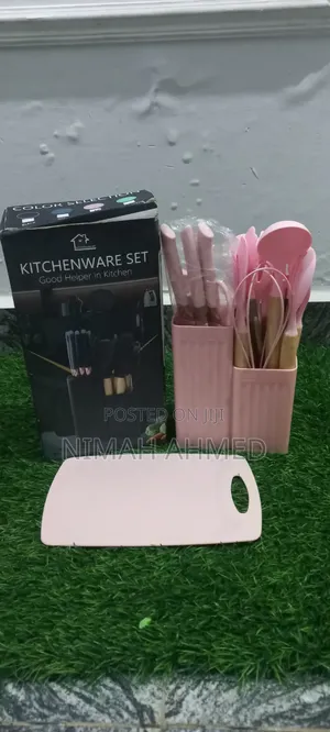 Silicon Kitchen Utensils Set With Chopping Board