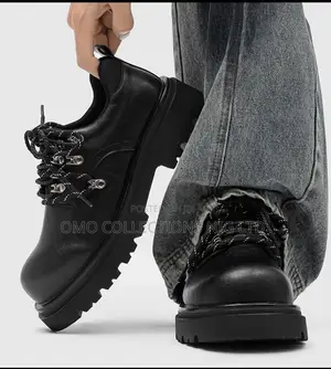 Premium Men’s Black Leather Sole Style Boots – Fully Boxed