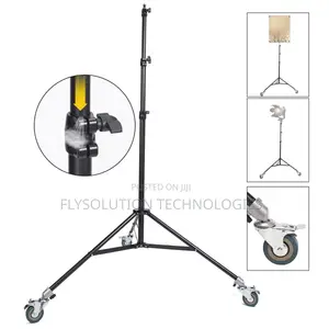 Studio Photo Heavy Duty Light Stand Air Cushioned Tripod With Wheels