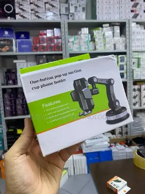 One-Button Pop-Up Suction Cup Phone Holder