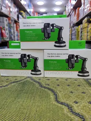 One-Button Pop-Up Suction Cup Phone Holder