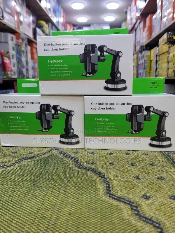 One-Button Pop-Up Suction Cup Phone Holder