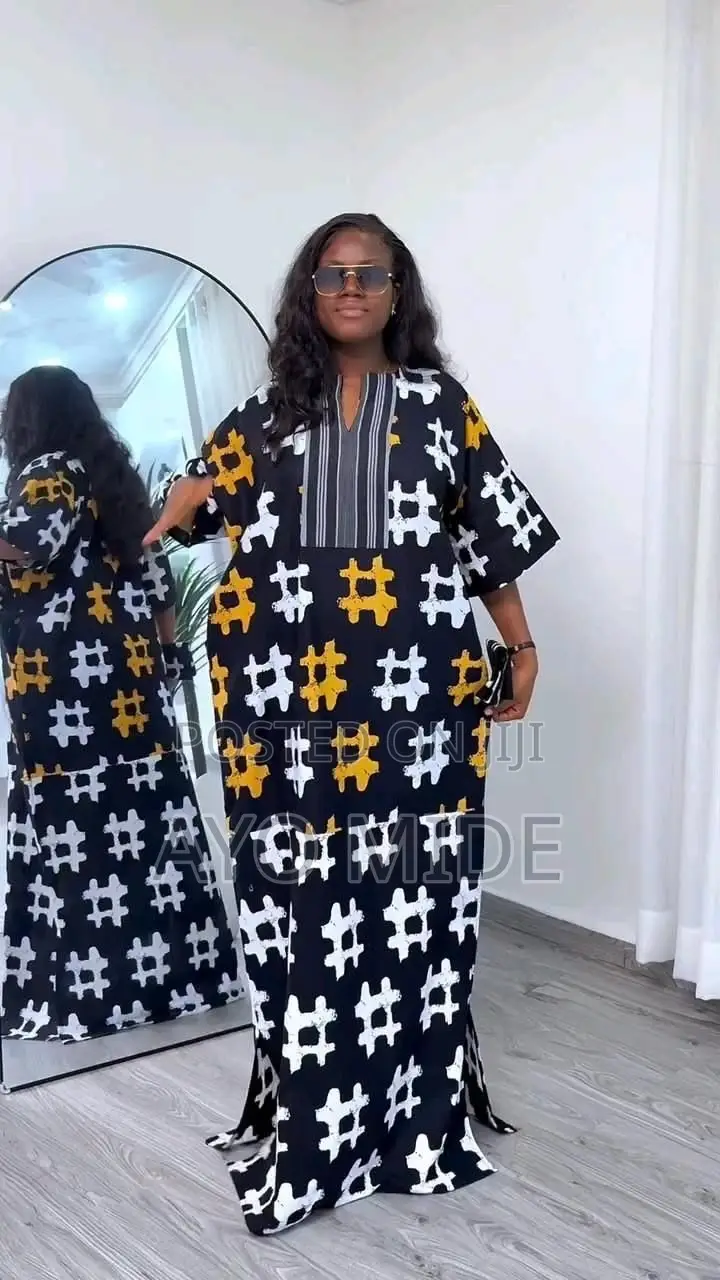 Ankara Bubu Gown/Mix With Aso Oke