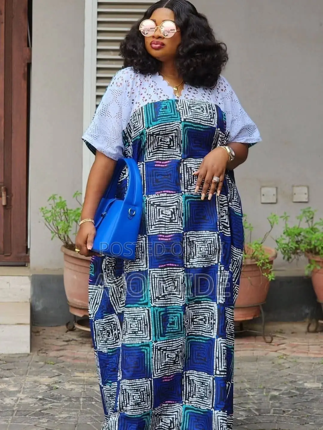 Ankara Bubu Gown/Mix With Aso Oke