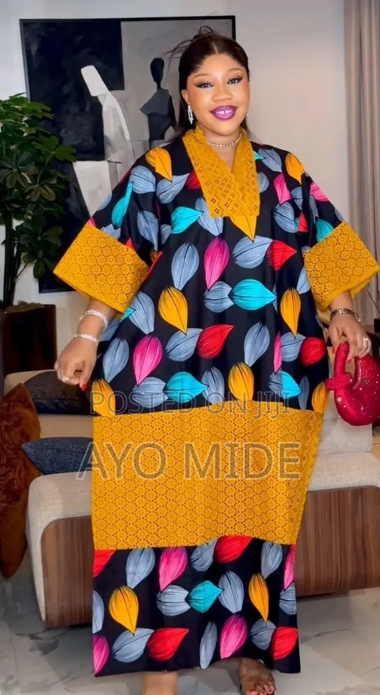 Ankara Bubu Gown/Mix With Aso Oke