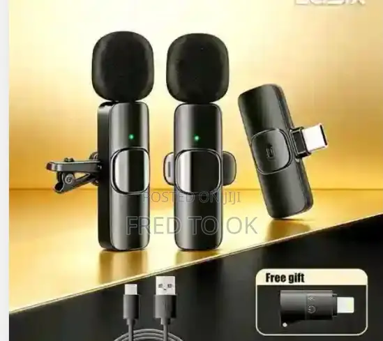 JBF Basix Wireless Lavalier Microphone for iPhone Android USB-C Microp