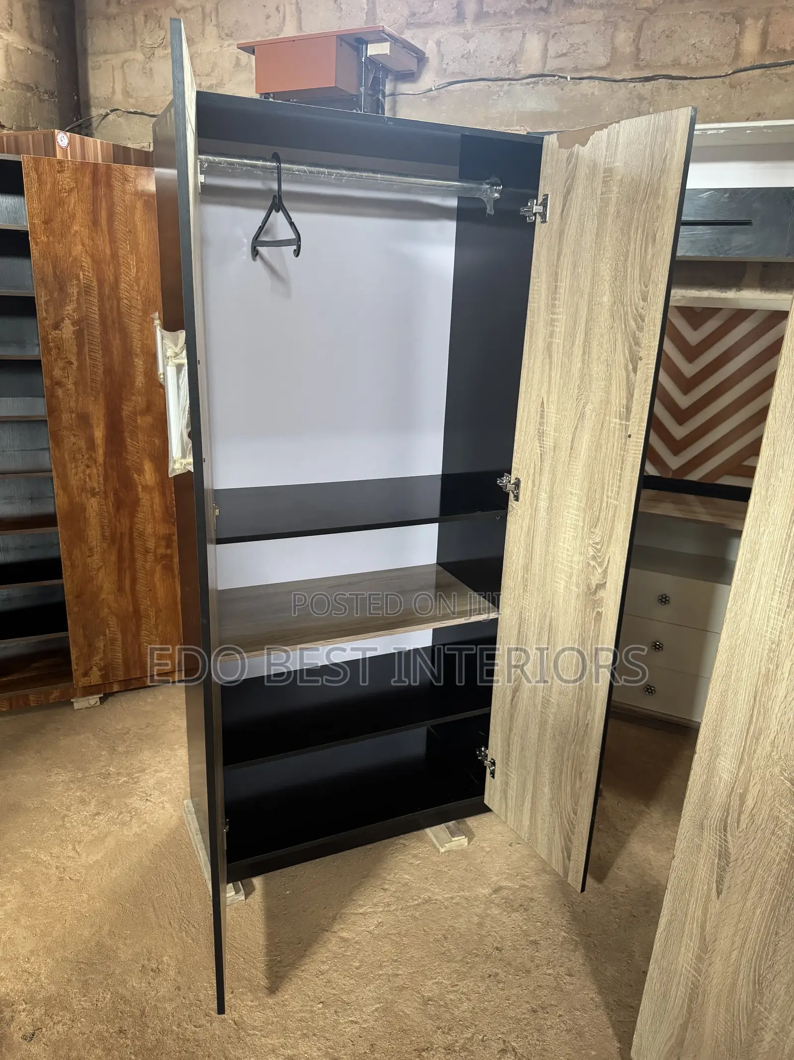 Two Doors Wardrobe With Shoe Rack