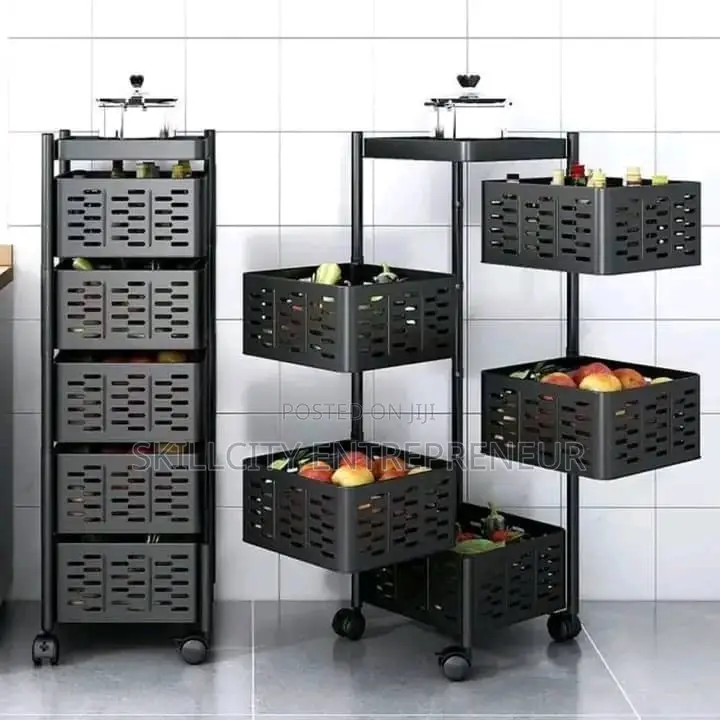 5-Tier Rolling Storage Rack