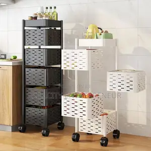 5-Tier Rolling Storage Rack