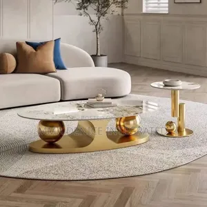 Luxury Marble Coffee Table – Modern Gold Centre Table