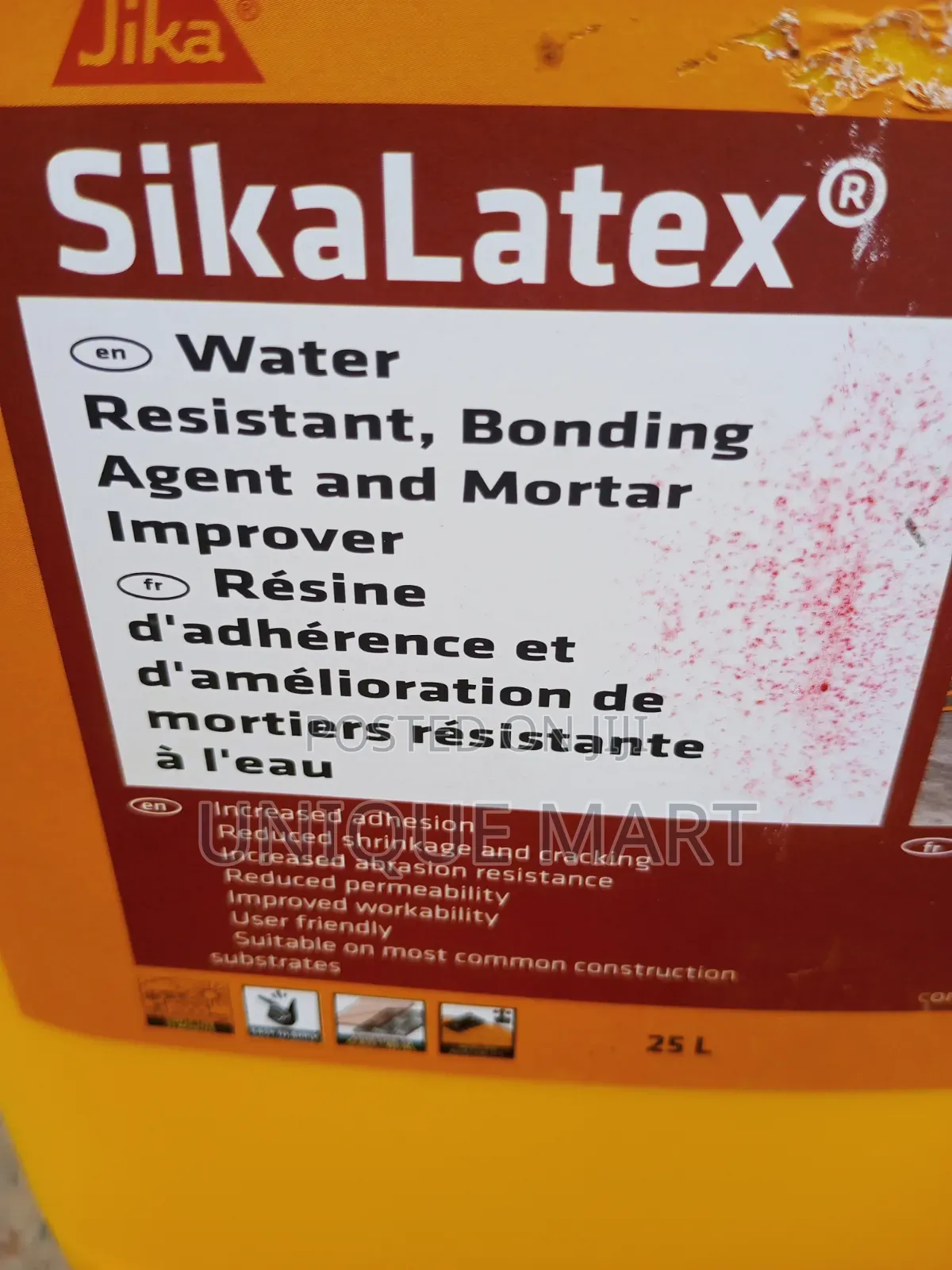 25Ltr SikaLatex Water Resistant, Bonding Agent and Mortar Improver